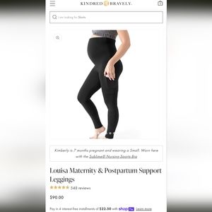 Kindred Bravely Postpartum Leggings Size L